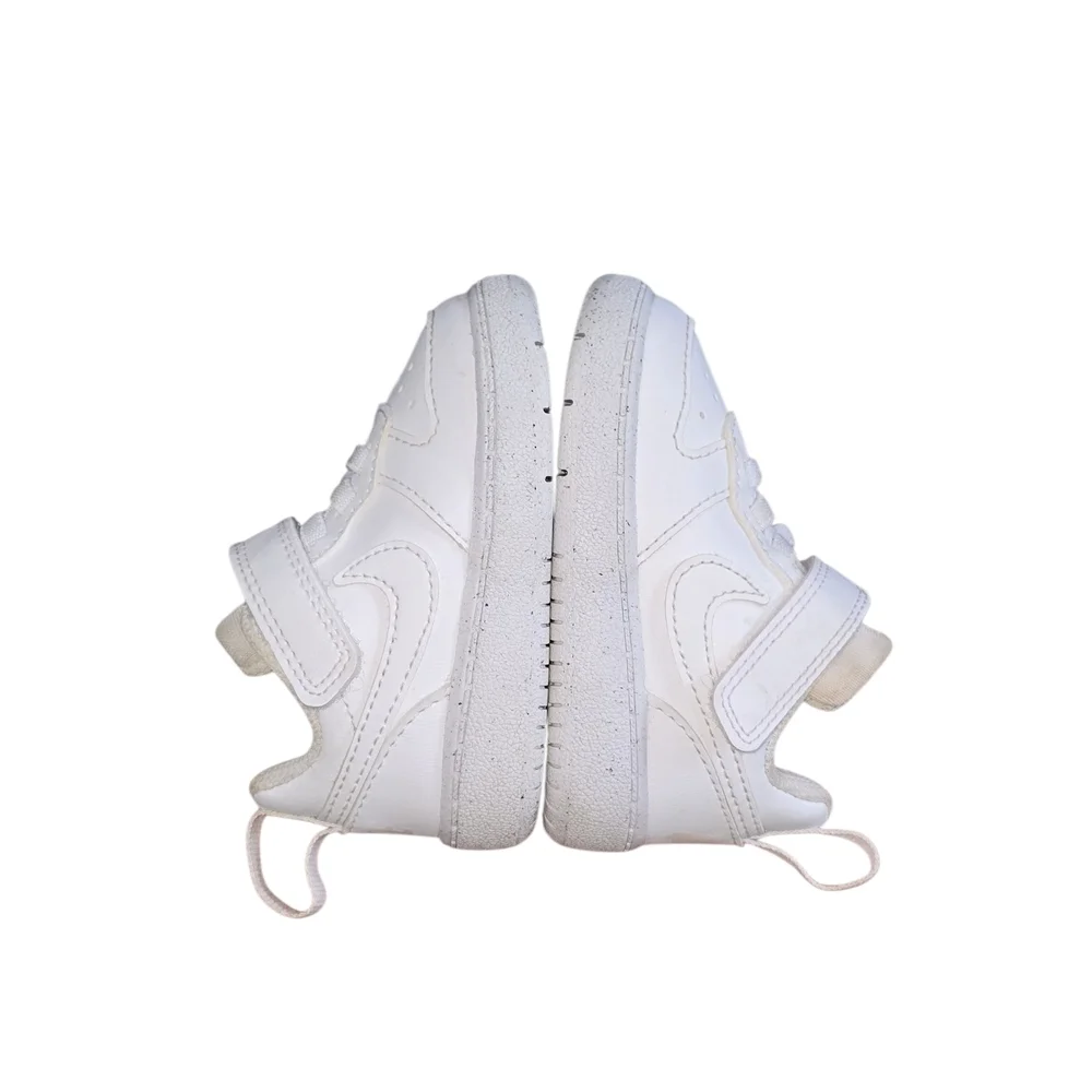 Nike Court Borough Low 2 Baby Kids White Velcro Sneakers Size 3C